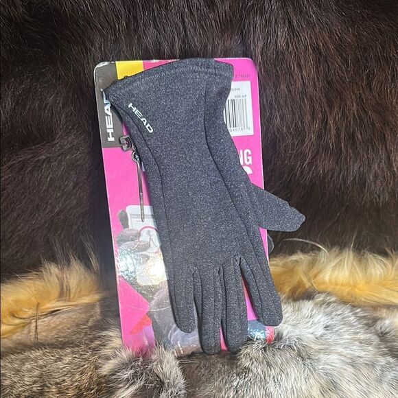 HEAD Gray Winter Gloves S (3975) NEW - Picture 1 of 3